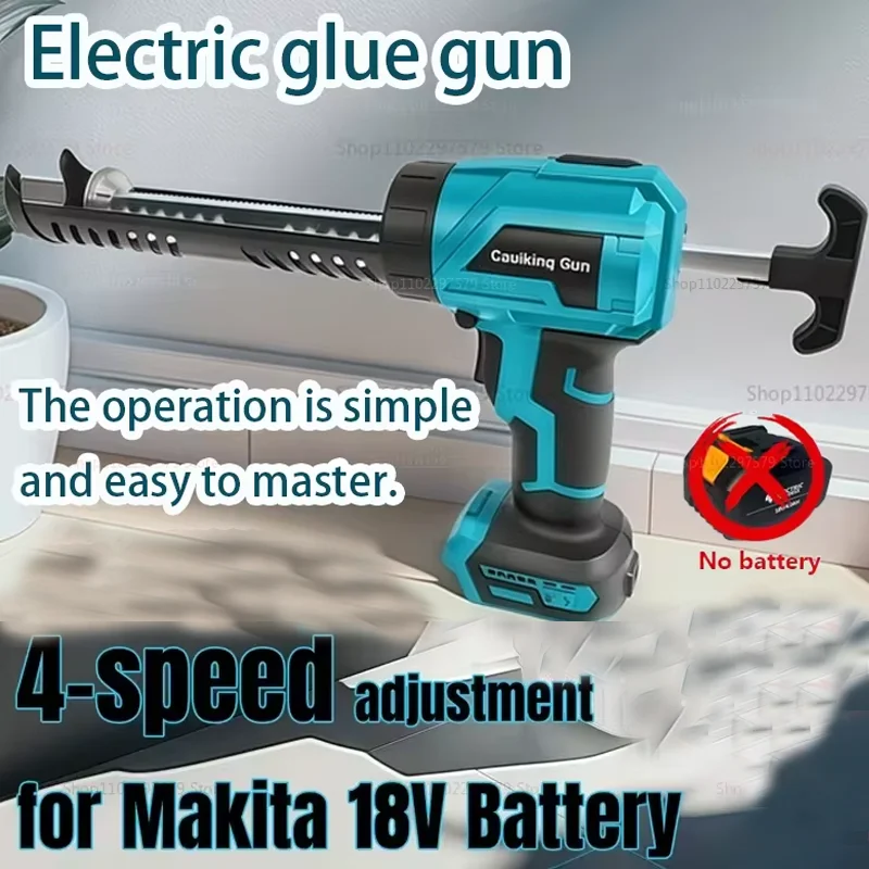 

Беспроводной электрический пистолет для герметизации, без батареи, 4-скоростной пистолет для герметика для стеклянных окон и дверей для Makita, аккумуляторный штифт, ручной инструмент, реконструкция