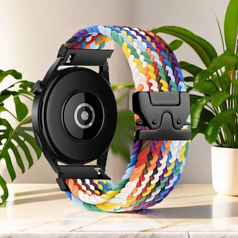 18/20/22mm Parachute Style Buckle Braided Loop for Garmin vivoactive 4/3/3s/Forerunner 255S/Samsung  Watch/Huawei Watch Band