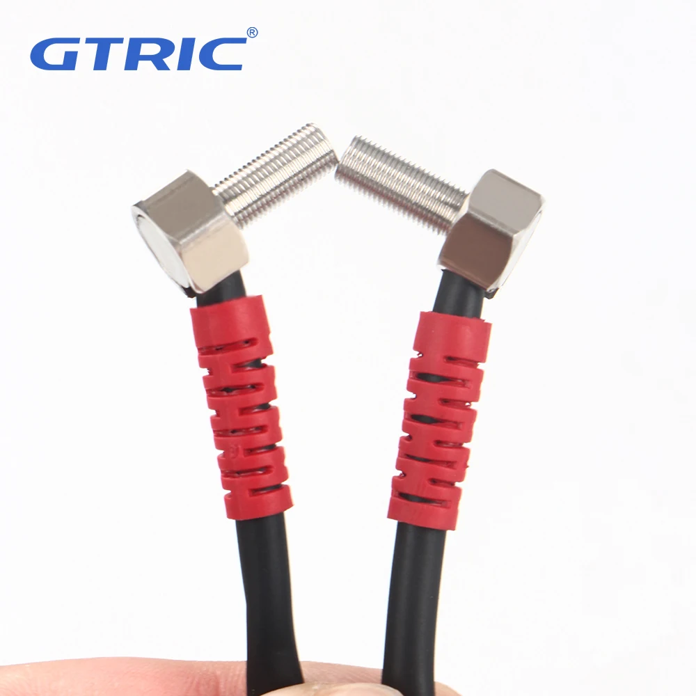 GTRIC Small Laser Photoelectric Sensor Elbow Through-beam 10-30VDC NPN PNP M05 06  Adjustable Distance Mini Optical Switch