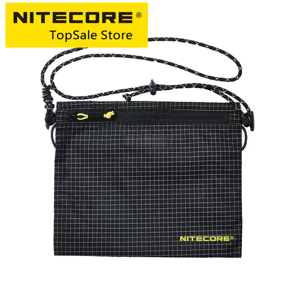 2025 NITECORE NPP01 Outdoor Shoulder Bag 1L Premium and Durable Water Resistant Weight Polyethylene Fiber Black Color