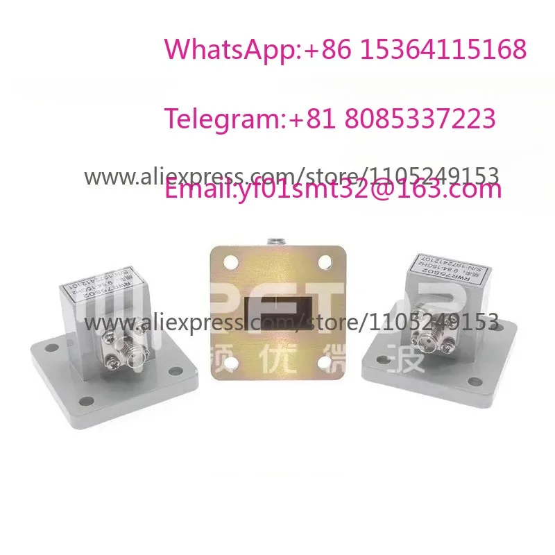 WR90 BJ100 Waveguide To Coaxial Adapter 8.2-12.5GHz X Band Waveguide Coax Converter With SMA Female N Female Connector