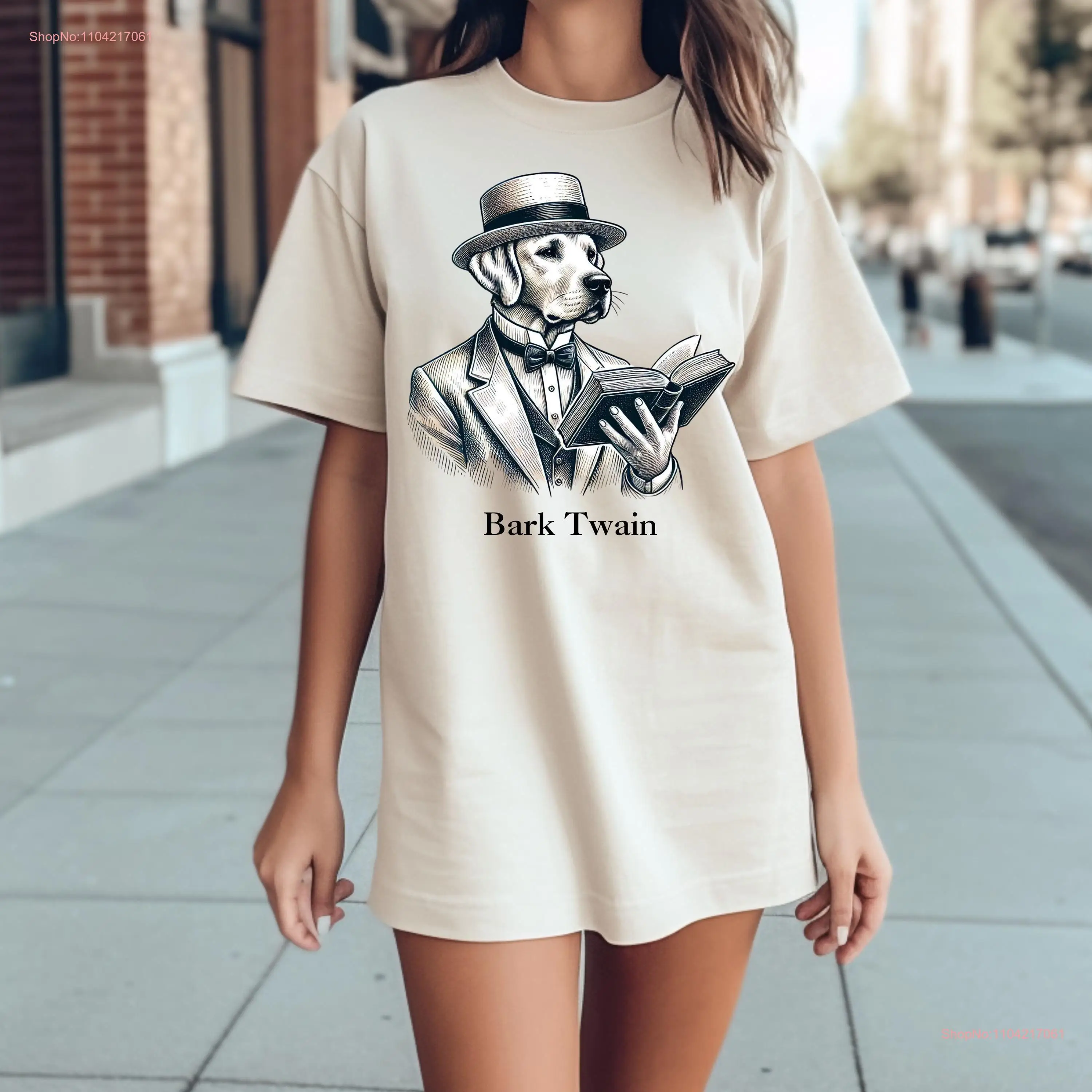 Funny Mark Twain T Shirt for Dog Owner Animal Lover Literature Humorous Meme long or short sleeves