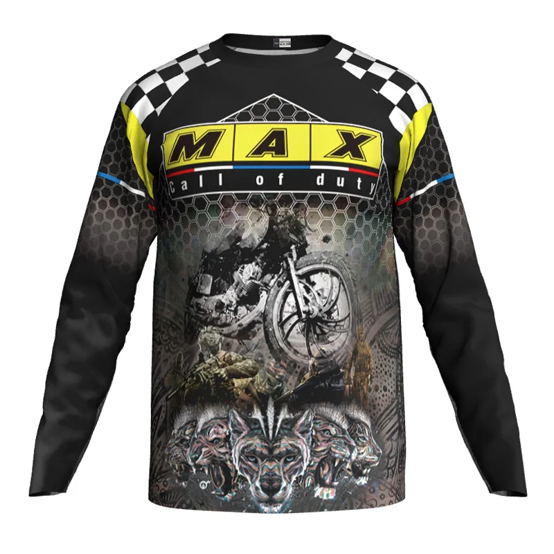 

Max Mx Long Sleeves Motocross Downhill Shirt, Cycling All Mountain Bicycle Jersey, Colored Top, Anti-Sweat, Race Wear