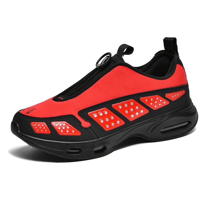 

Sports and leisure shoes, men's shoes, marathon oversized air cushioned shoes, fly woven all season rubber, wear-resistant, anti