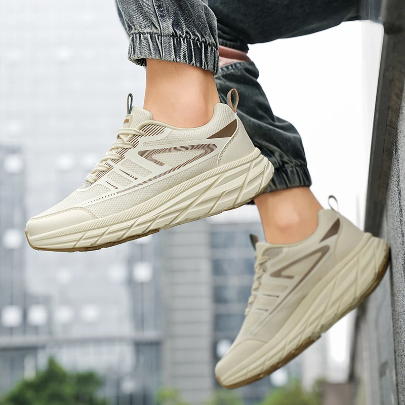 

Мужские кроссовки с дышащей сеткой, легкая и удобная спортивная обувь, модные и универсальные туфли с широким носком, новинка 2023 года