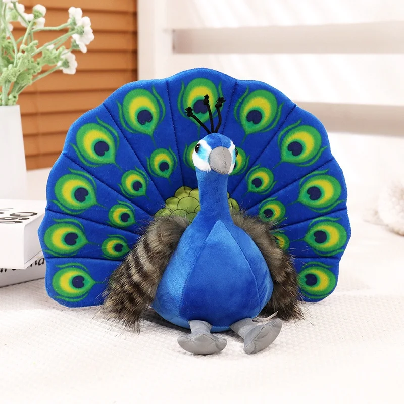 Schöne Simulation Pfau Plüschtiere Grün Blau Pfau Spread Tail Schöne Plüschpuppe Qualität Gefüllte Baumwolle Schmückt Schlafzimmer