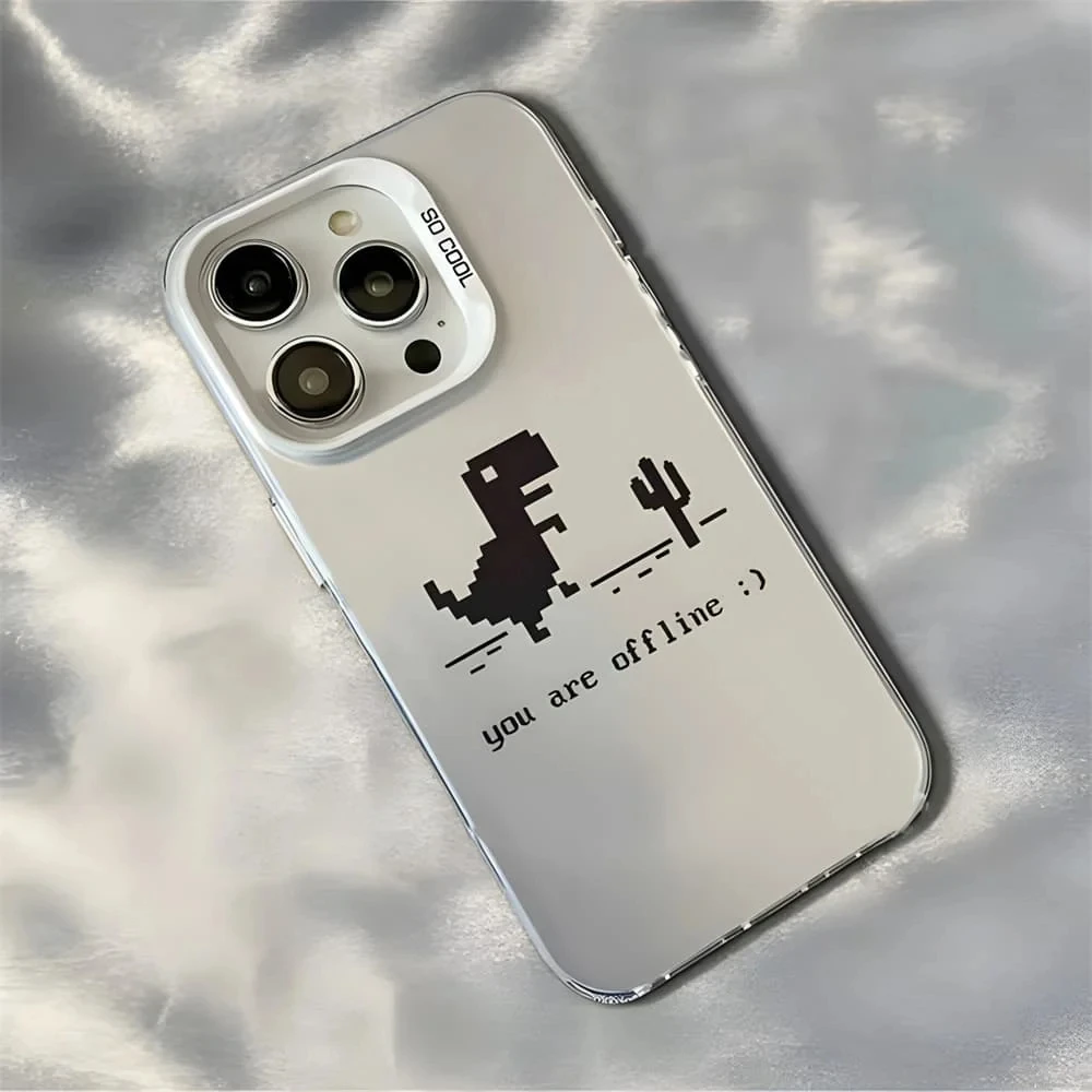 Aesthetic 'You Are Offline' Dinosaur Case for Samsung Galaxy A36 A35 A34 A32 A30 A26 A25 A24 A23 A22 5G 4G A20 A16 Phone Cover