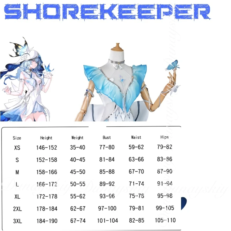 Wuthering Waves 게임 The Shorekeeper 블랙 쇼어의 잠수 스타 리버 슬리퍼 코스프레 의상 세트의 한 캐릭터