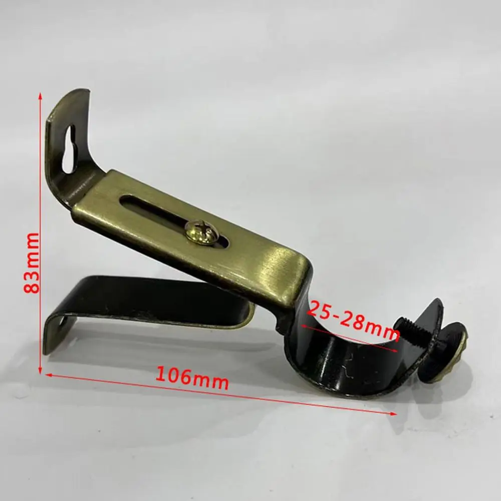 Metal Adjustable Curtain Rods Bracket Hanger Hook Rod Support Holders Clamp Crossbar Fixing Clip Wall Hooks Organizer