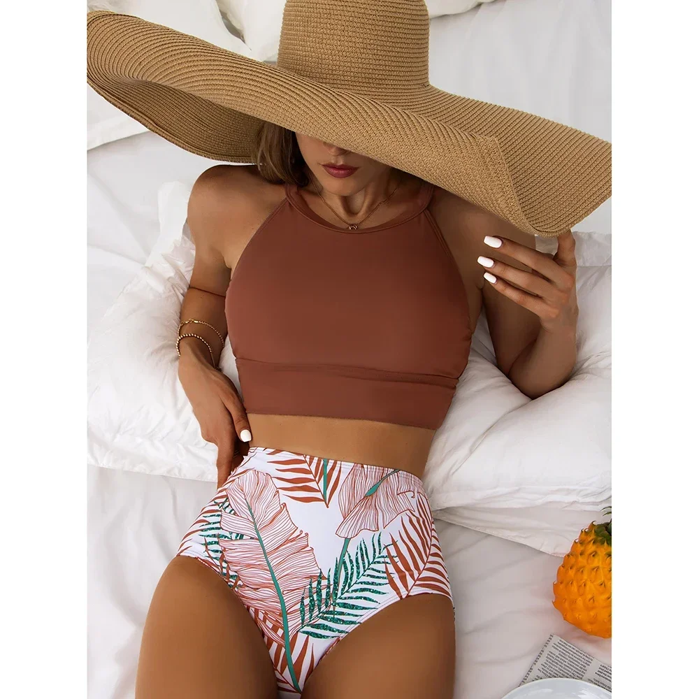 ハイウエストビキニ 2022 Mujer 水着女性水着ハイレグビキニセット水泳水着女性マイヨ・デ・ベインのファム