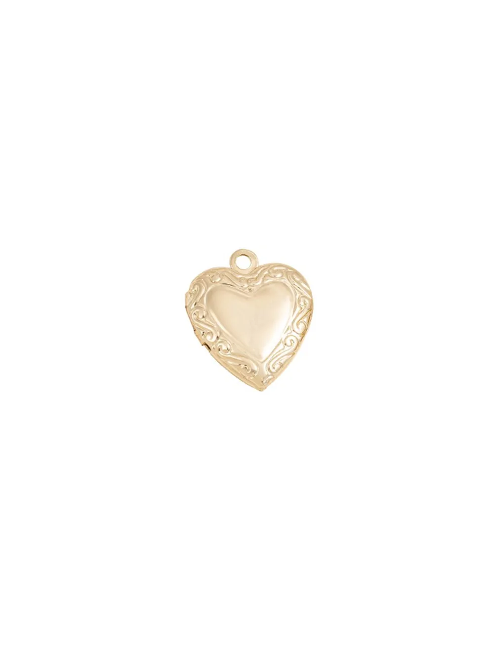 14K Bag Gold Color Inset Zircon Round Phase Box Peach Heart Love Picture Frame Pendant Diy Necklace Jewelry Hanging Accessories