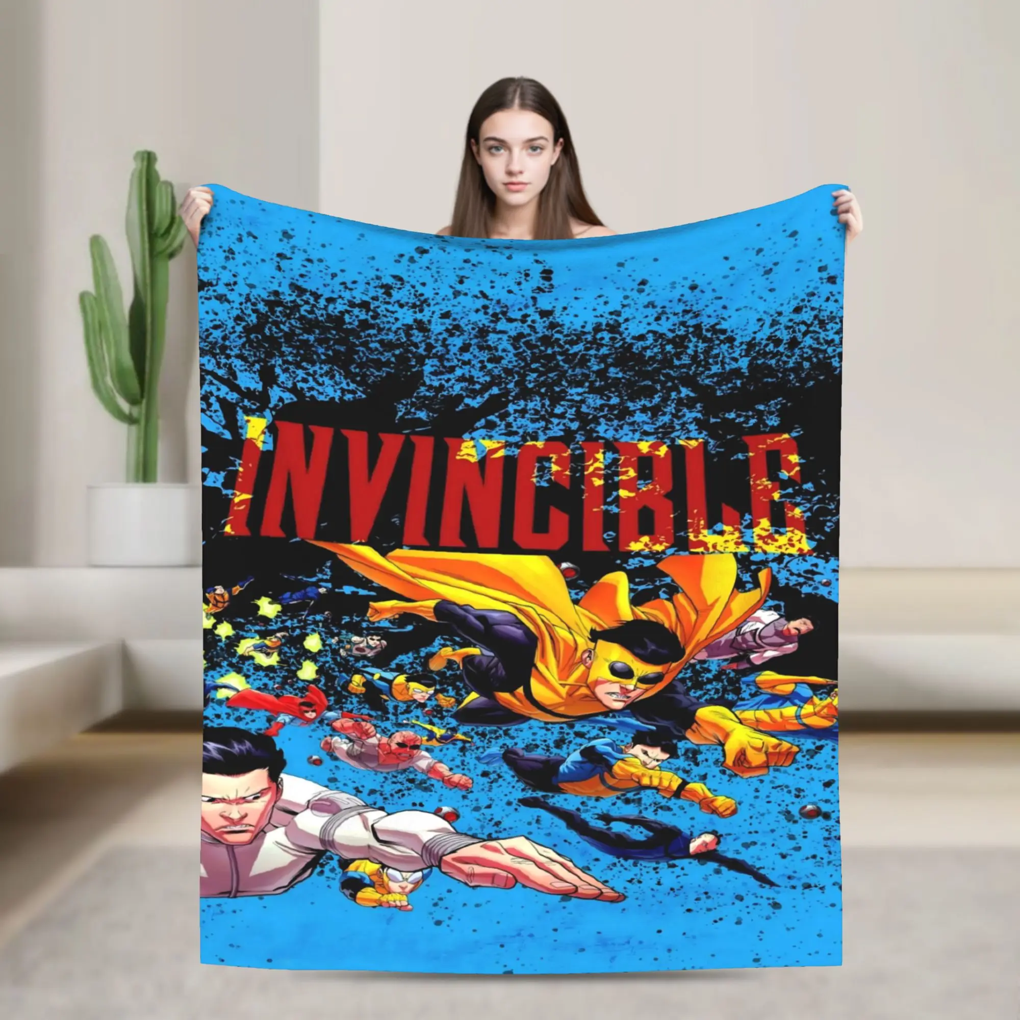 I-Invincible-S Plush Blankets Children  Flannel Throw Blanket For Couch Chair Sofa Bed Super Warm Quality Bedspread Gift
