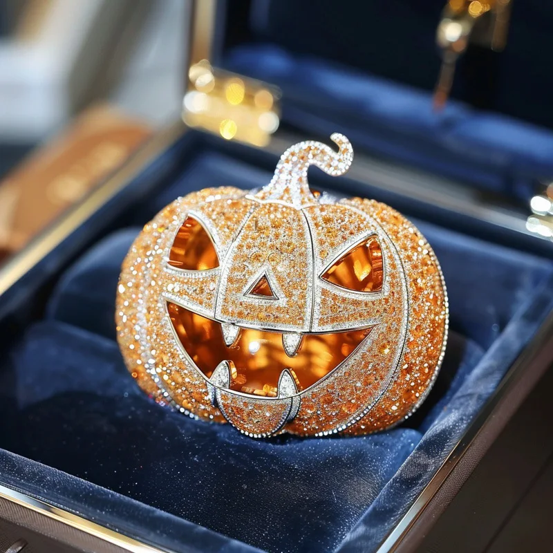 Pastoral pumpkin brooch, Halloween corsage, gift accessories