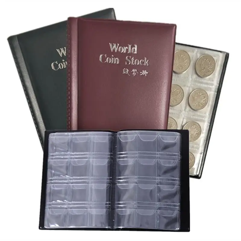 120 Pockets Collecting Money Organizer Coin Collection Album Book For Collector Coin Holder Albums Mini Penny Coin Storage Bag