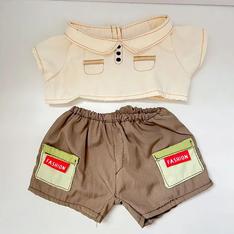 人形の服に適した 17 センチメートル-38 センチメートルのラブブ着用遊び心のあるダブルポケットセット人形アクセサリークリエイティブデザイン女の子ギフトおもちゃ