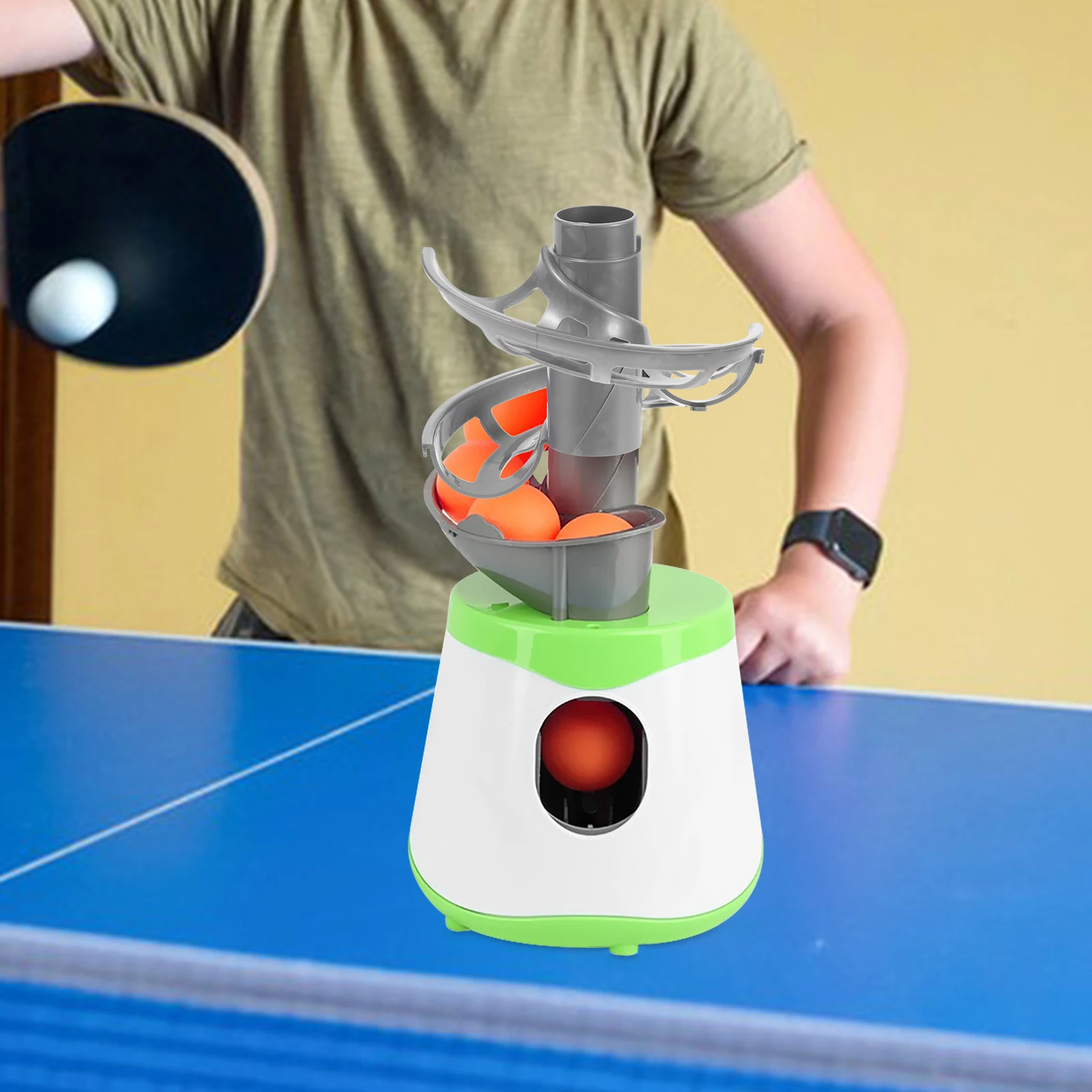 

Sturdy Plastic Table Tennis Launcher Railway Ball Groove Durable Feeder For Skill Training Outdoor Leisure Tennis Ball Collector