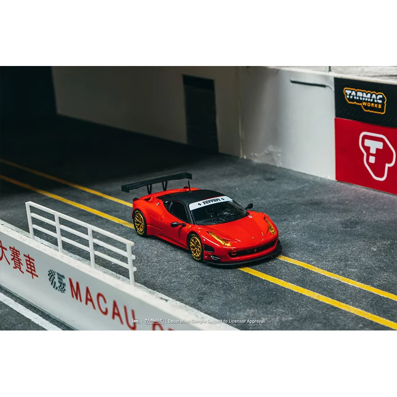 PreSale TW 1:64 Ferrari 458 Italia GT3 Red Diecast Car Model Collection Toys Tarmac Works