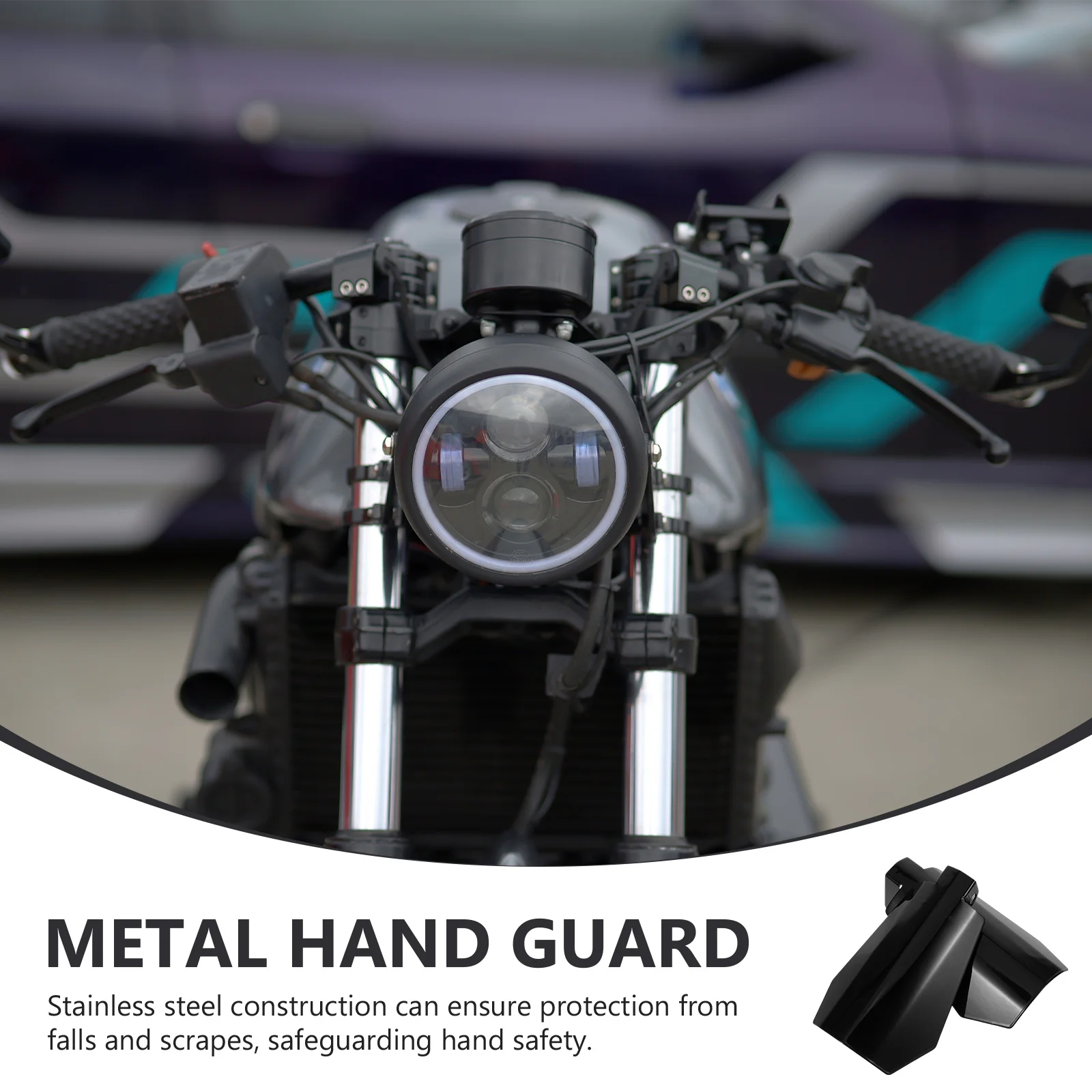 

1 Pair Motorcycle Handguard Stainless Steel Handlebar Guard Windproof Universal Fit For Motorbike Protection Accessory
