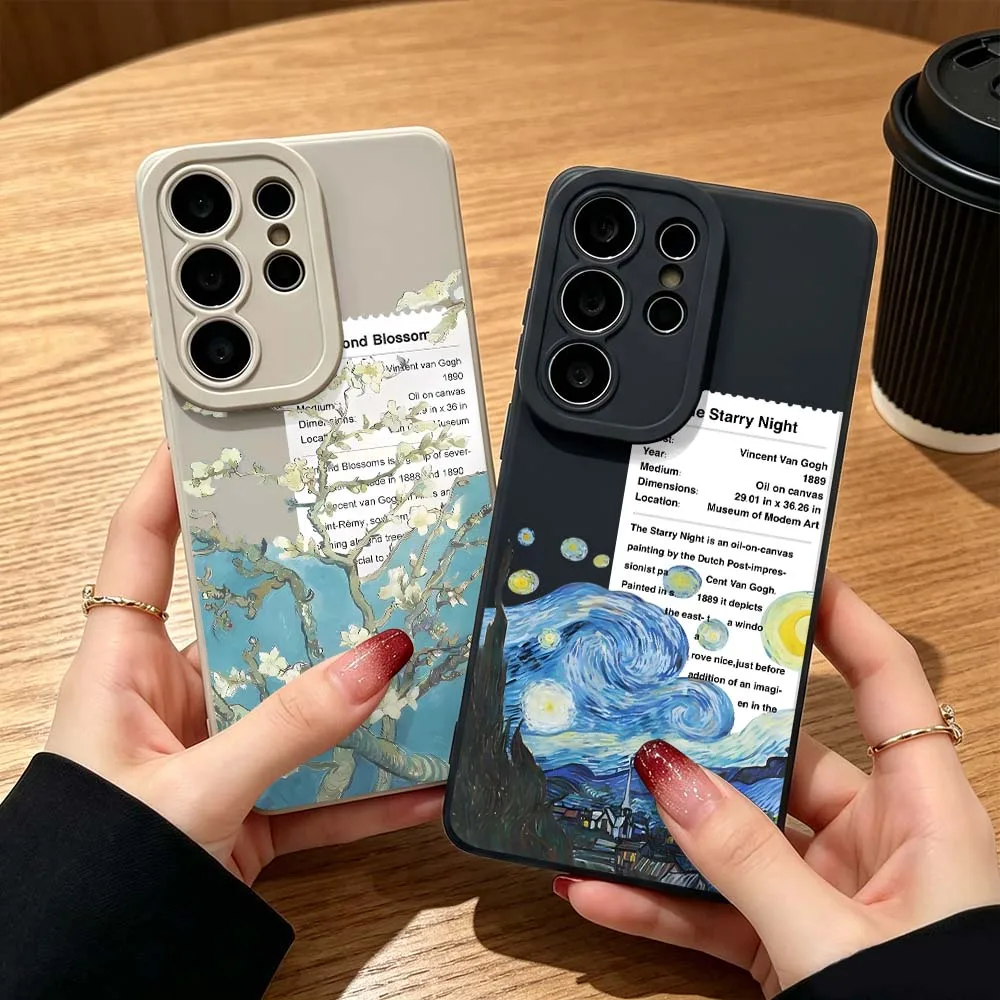 New Van Gogh Illustration Phone Case For Samsung Galaxy S26 S25 S24 S23 S22 S21 S20 Ultra Plus A15 A35 A54 A55 Soft Cover