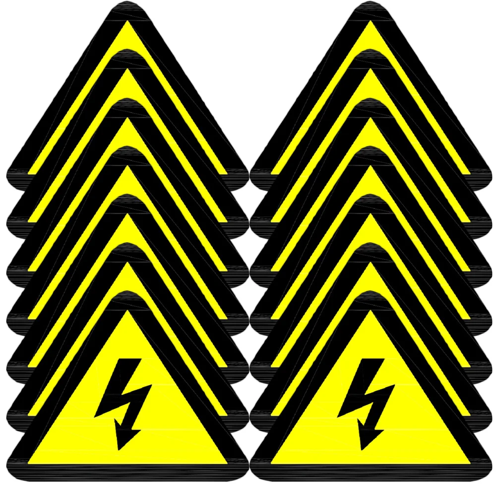 25 Pcs Danger Warning Sign Electrical Panel Label Logo Stickers with Electricity Direction Caution