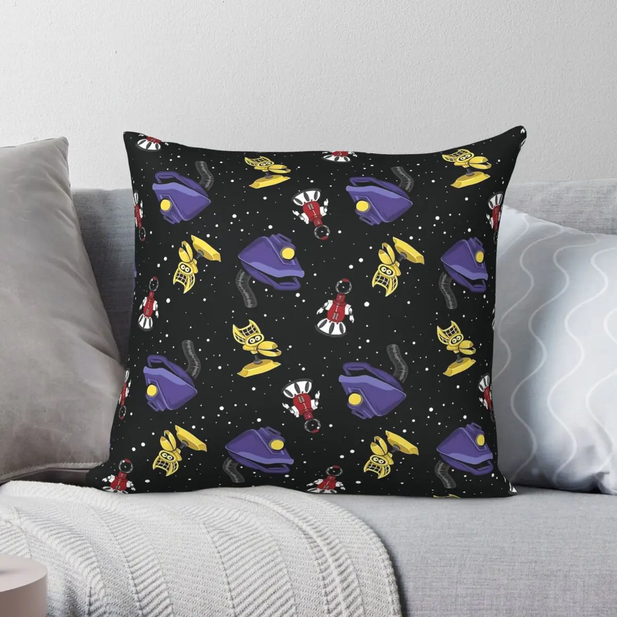 MST3K Robot Roll Call! Pillowcase Polyester Linen Velvet Pattern Zip Decor Throw Pillow Case Sofa Cushion Cover Wholesale