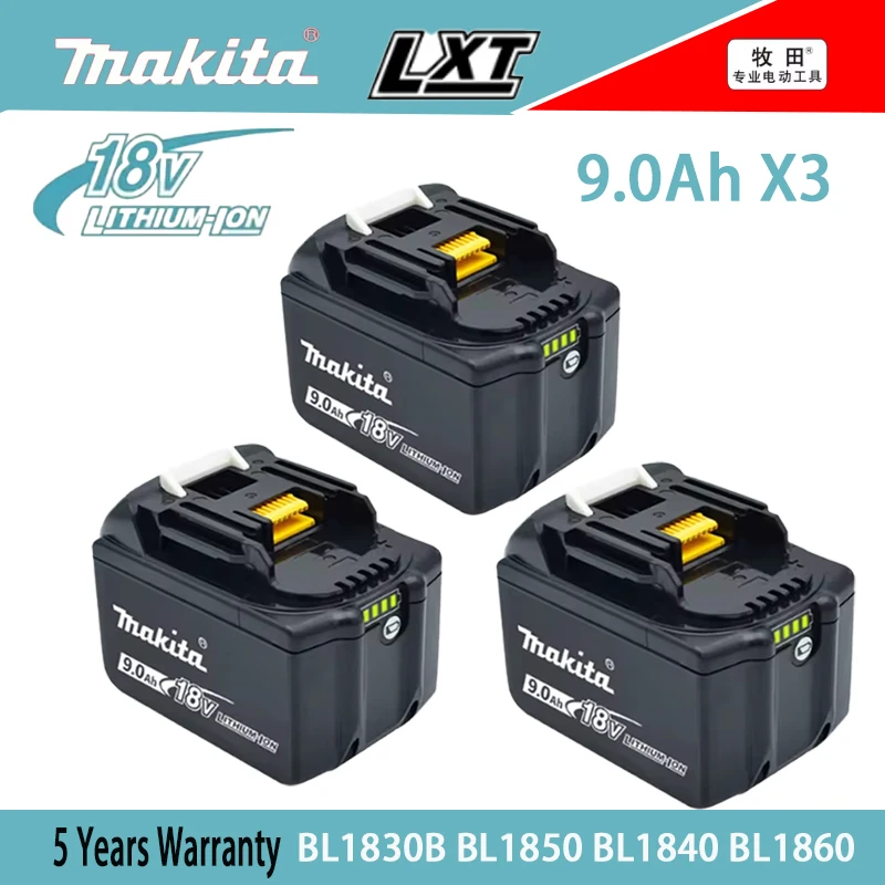 Original Makita 18V battery, suitable for replacing rechargeable lithium batteries in Makita power tools BL1830B BL1850B BL1850