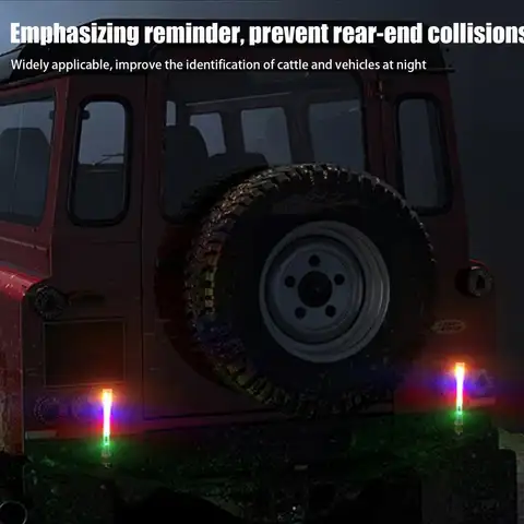 차량용 다채로운 보안 조명, 밝은 자동차 태양 경고등, 무선 태양 경고등