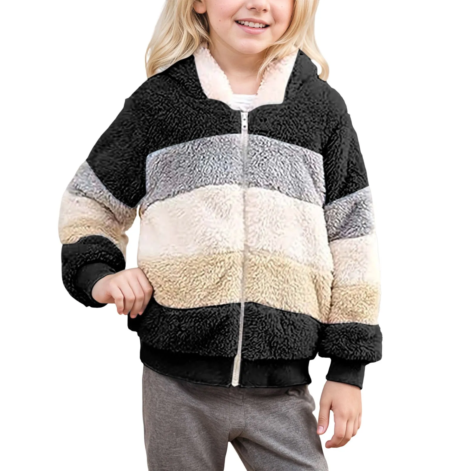 

5t Jacket Girls Winter Kids Fleece Jacket Girls Winter Coat Soft Warm Outwears Lightweight Zip Up Hoodies Baby Girls Winter Coat