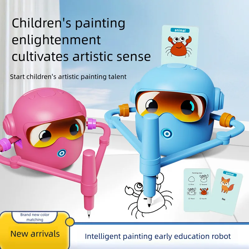 

Smart Automatic Drawing Robot Toy For Children Aged 3-6 Early Education Primary School Kids Intelligent Educational Plaything