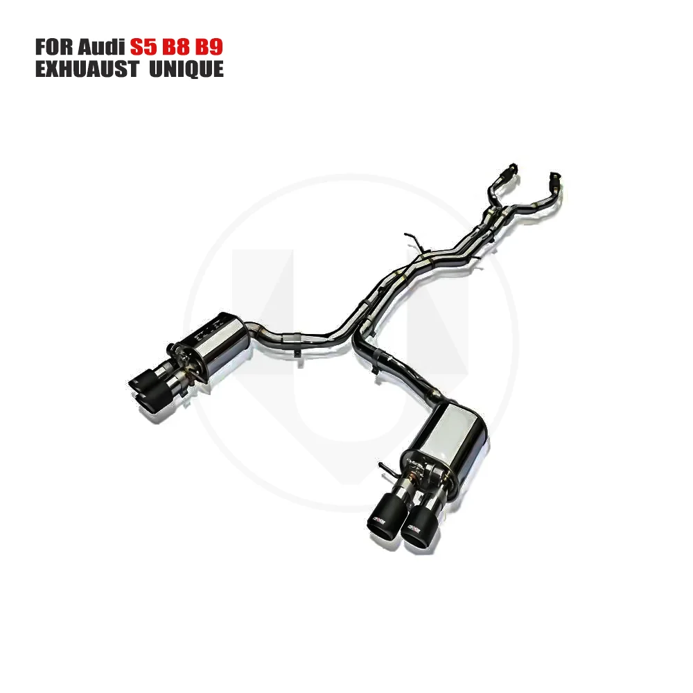 UNIQUE Stainless Steel Exhaust System Performance Catback is Suitable for Audi S5 B8 B9 3.0T Car Muffler