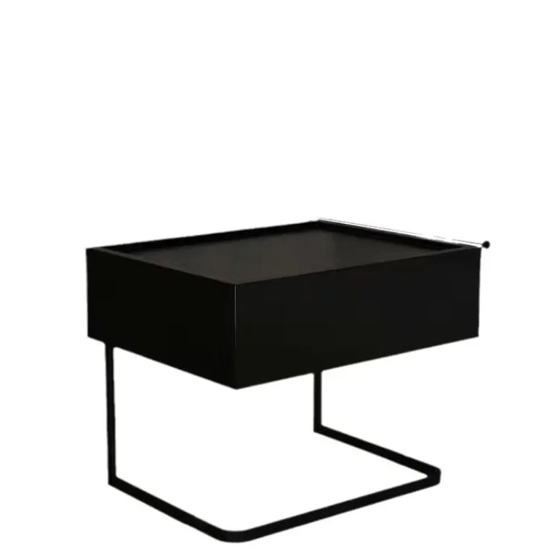 Modern simple suspended solid wood bedside table, bedroom light luxury high-end bedside drawer storage cabinet, bedside table