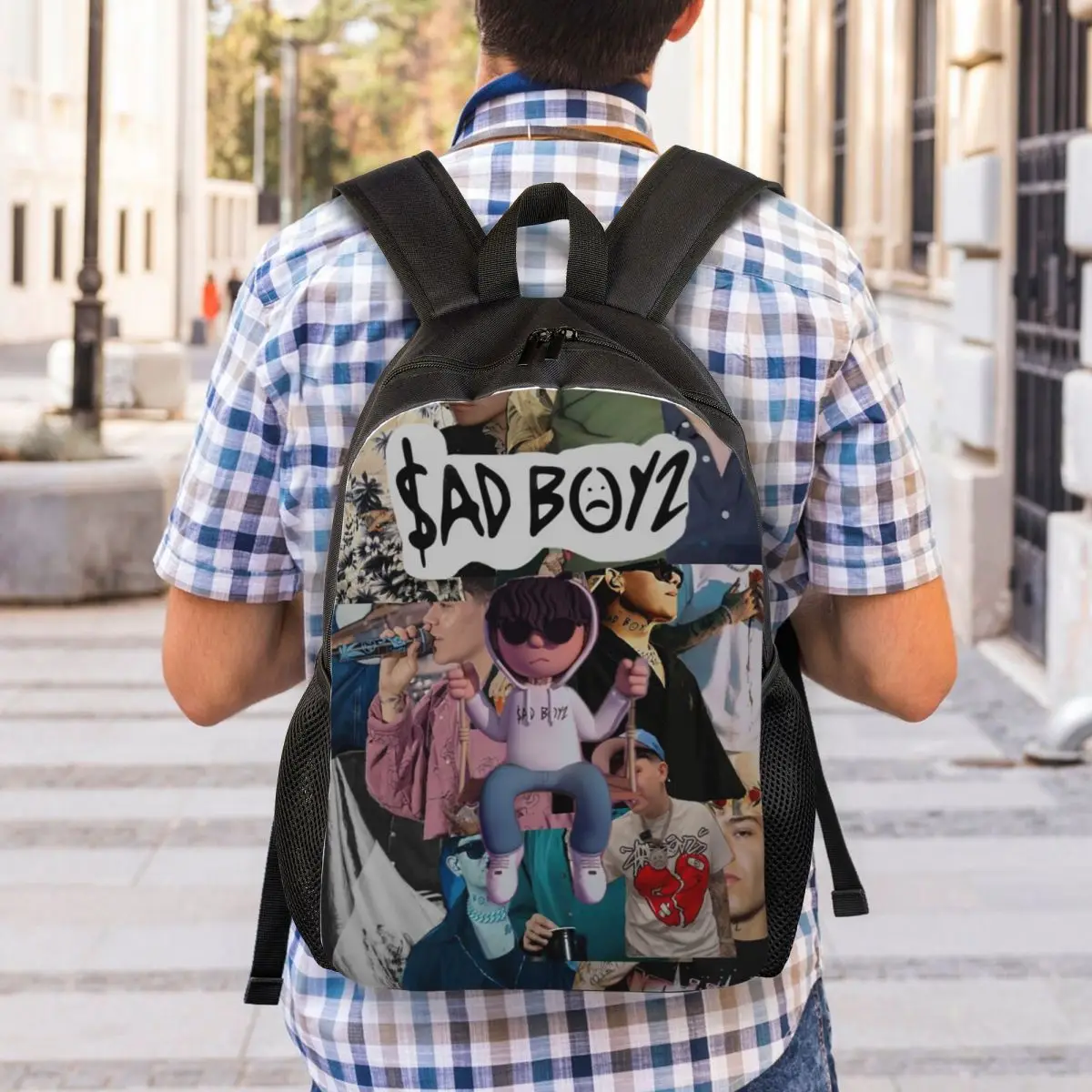Junior H Merch Sad Boyz Backpack Student Boys Girls BookBag School Bag Computer Shoulder Bags