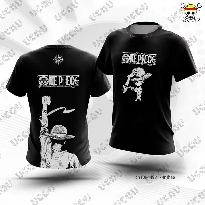 Sommer Herren Einteiler T-Shirt Monkey D Luffy Gear 5 Design Anime Kurzarm Weiches Sport-Trikot Oberteil Kinder Jungen Kleidung
