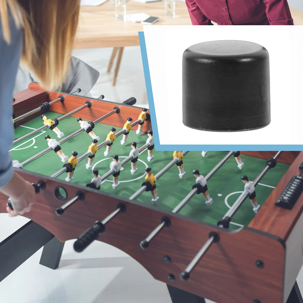 

12 Pcs Wire Caps Foosball Pole Plug Football Table Accessories Machine Black Tip
