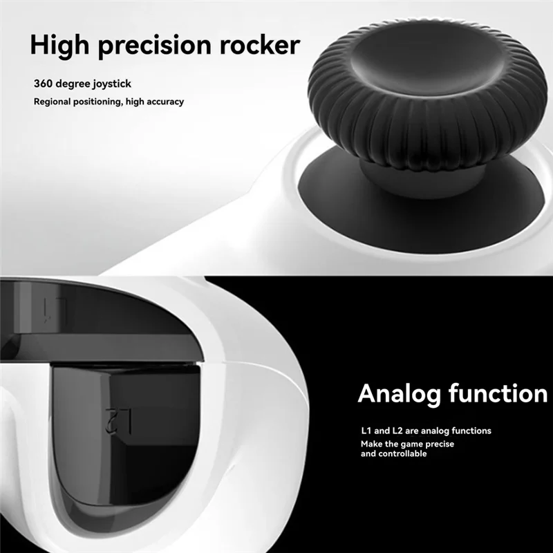 B68A Wireless Controller For PS4 Gaming Controller Bluetooth Gamepad With RGB Dual Sense Vibrate White