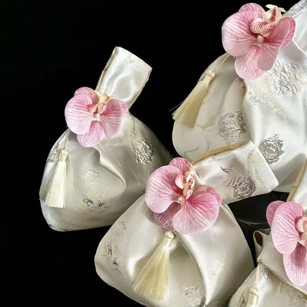 

New Chinese Style Knot Wrist Bag Tassel Butterfly Orchid Flower Pendant Cheongsam Accessories Temperament Simple Purse Handbags