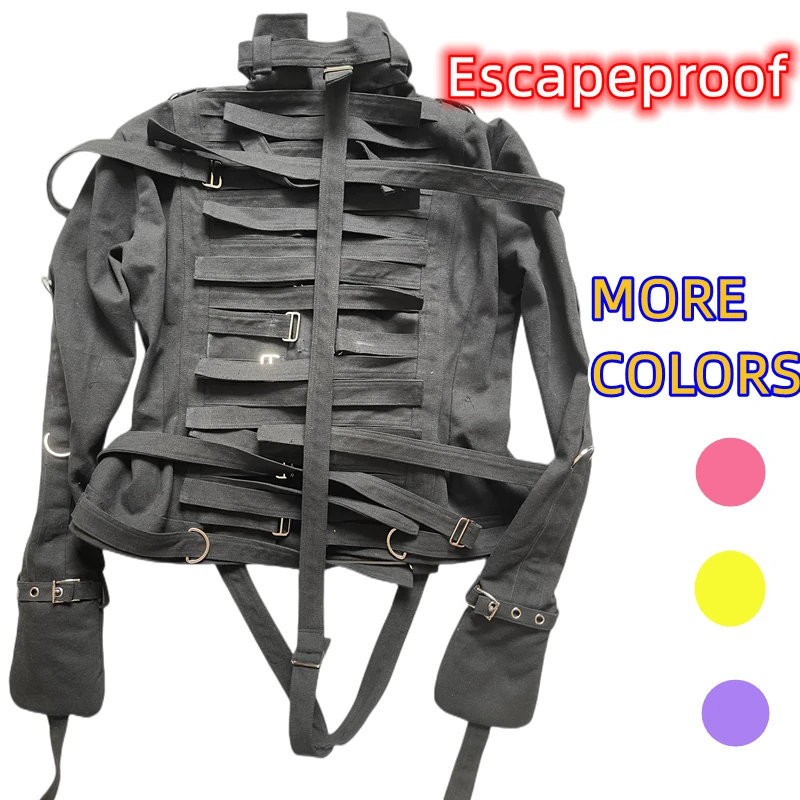 Canvas Straitjacket Escapeproof Straight Jacket Feitsh Bondage Costume