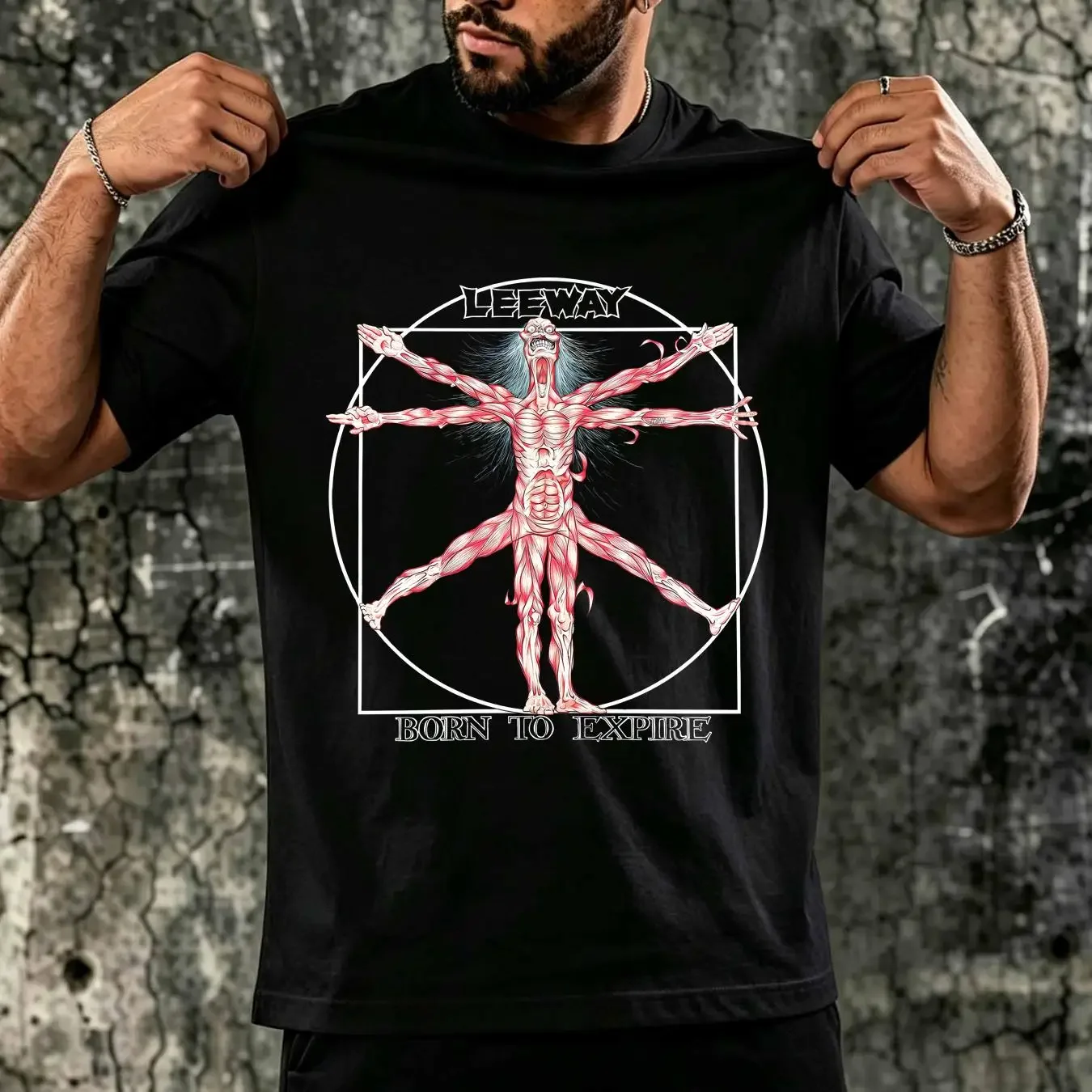 washed T Shirt leeway born to expire vintage Washed Stretched Breathable Unisex Stylish Versatile designer clothes homme