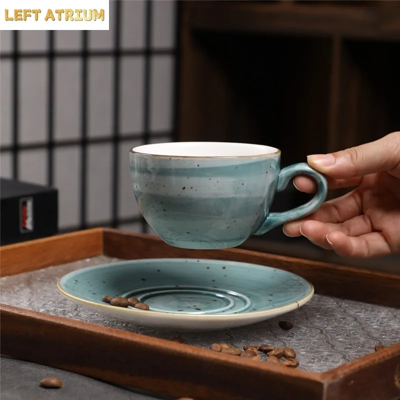 

European Style Light Luxury Ceramic Coffee Cup Dish Set Home Office Coffee Shop Set Water Cup Home Drinking Utensils