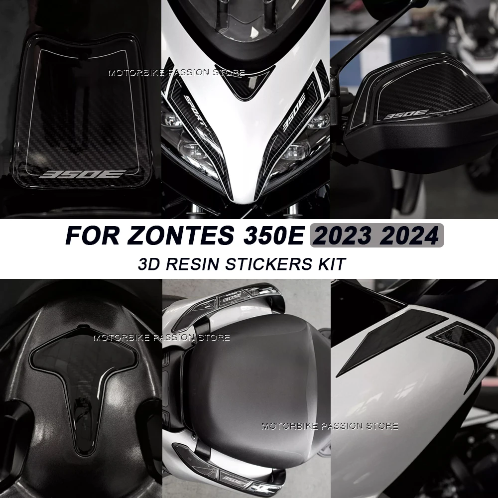 ل Zontes 350e 350E 350 E 2023 2024 طقم تزيين حماية الجسم دراجة نارية الملحقات ملصقات مقاوم للماء خزان الوقود مائي