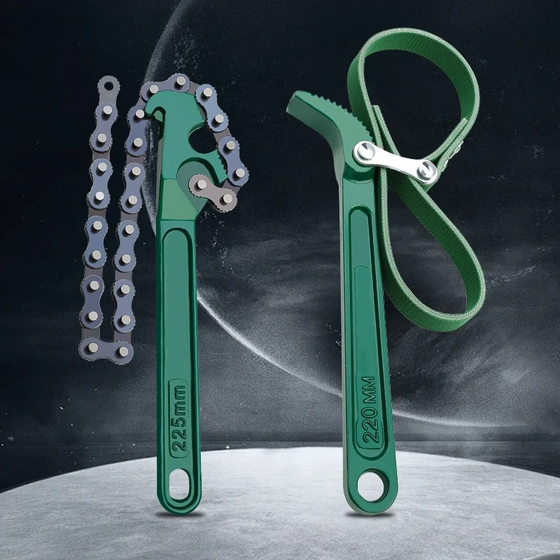 JUSTINLAU 1PC Multi Functional Pipe Fitting Tool Belt Wrench for Opening Pipe Fitting Ring Filter Chain Wrench Oil Filter Wrench