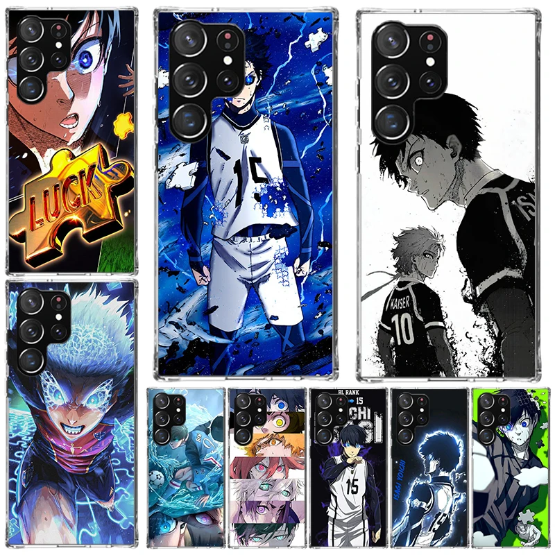 Blue Lock Isagi Yoichi Soft Phone Case For Samsung Galaxy S26 S25 Edge S24 FE S23 S22 Ultra S21 Plus S20 + Art Fundas Back Cover
