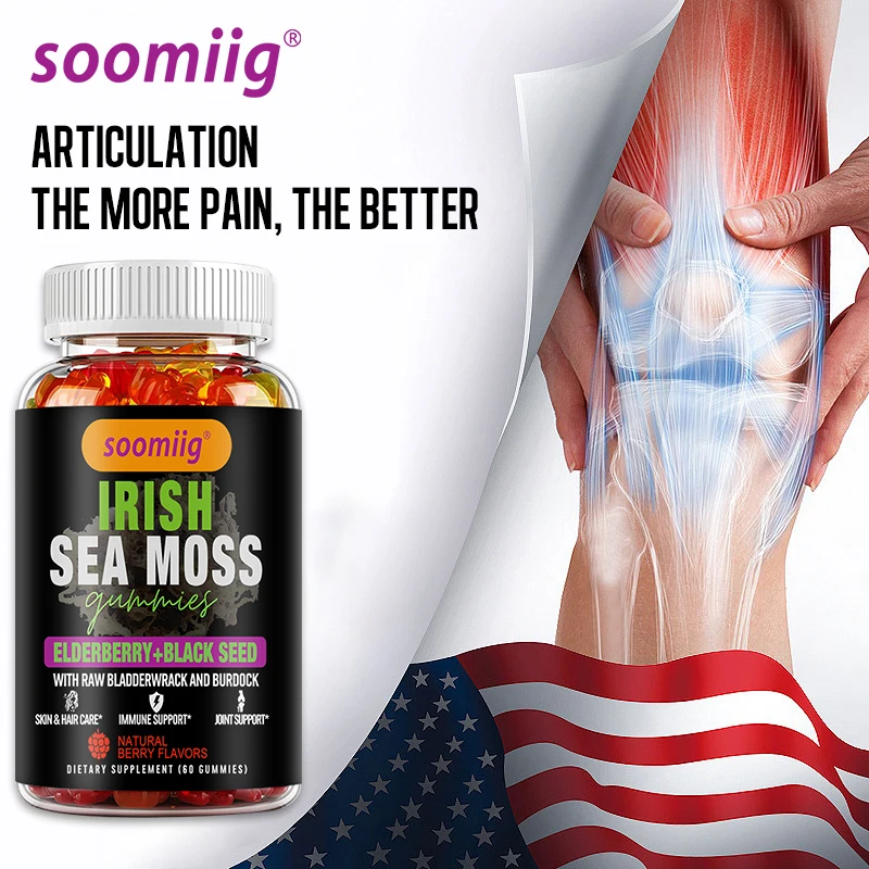 Irish Sea Moss Gummies - Helps soothe joints, promotes skin, nails, heart, improves blood sugar, lowers cholesterol