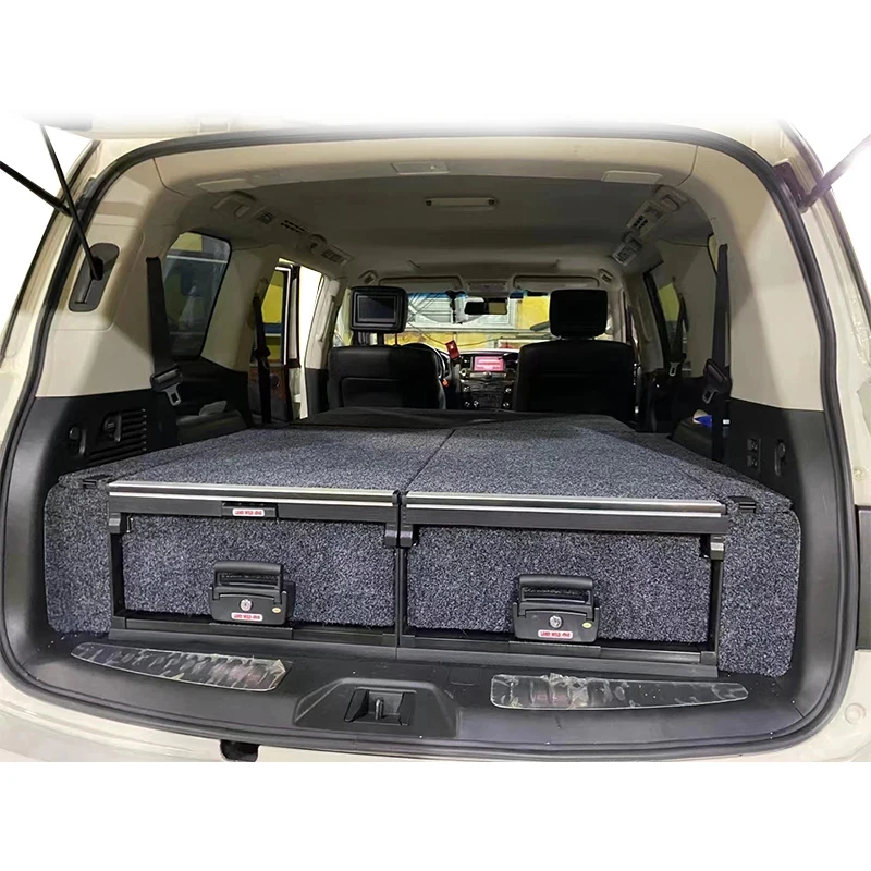 Car Rear Cargo Multiple Trunk Storage Box Drawer System For Y61 / Y62