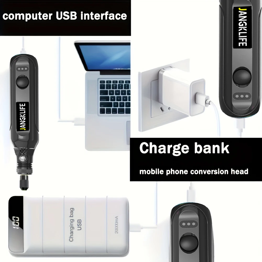 USB cordless Forgási Munkaeszköz készlet woodworking gravírozó Akol DIY számára ékszer Fém üvegek Mali Drótnélküli Felszúr