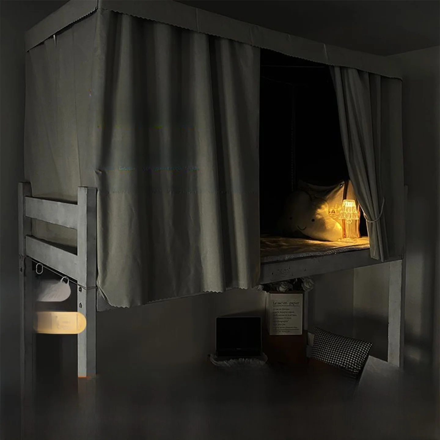 University Dormitory Bed Curtain Block Light Upper And Lower Bunk Bed Enclosure Cloth Single Person Bedroom Door Number