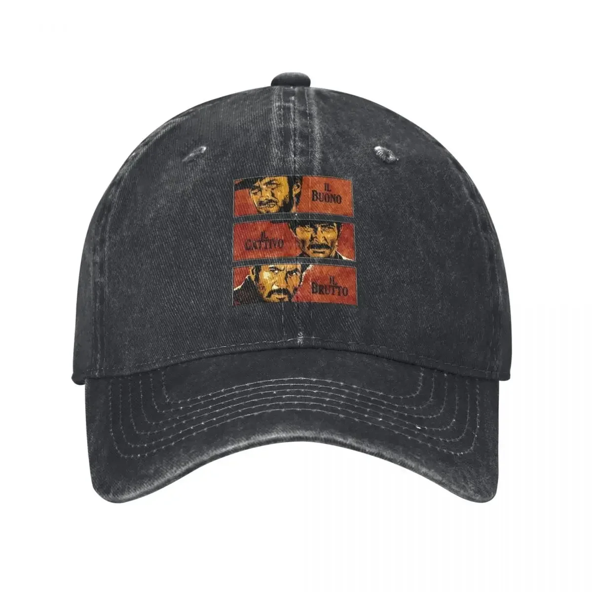 Il Buono Brutto Cattivo, The Good The Bad And The Ugly, Vintage demin Cap Breathable Design Summer Hat Baseball Cap Men