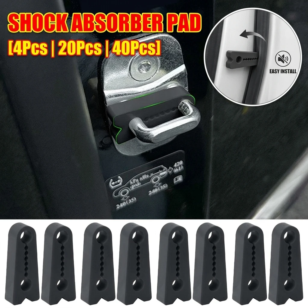 4-40pcs Car Door Shock Absorber Universal Car Door Buckle Soundproof Deadener Damper Cushion Anti-Vibration Buffer Pad 2026 New