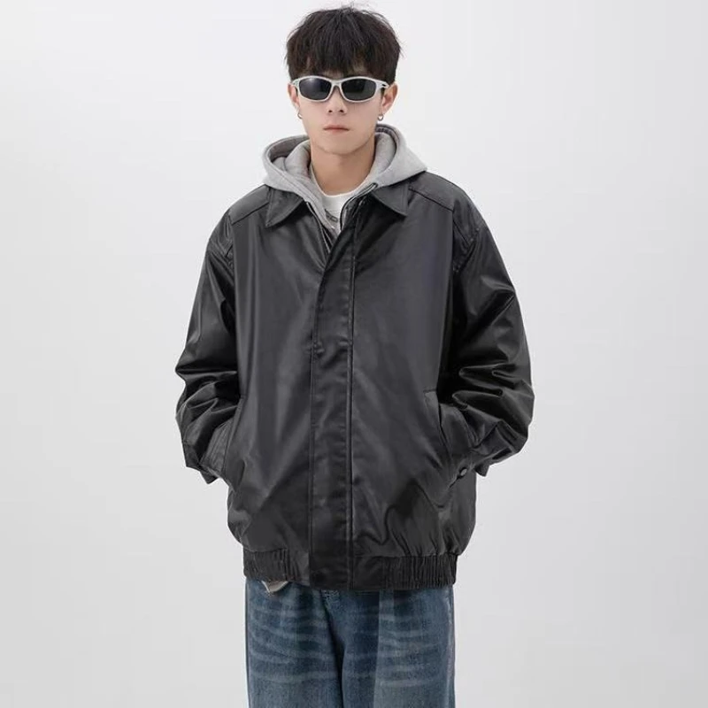 

2025 Men's Streetwear Jacket High Street Korean Oversized Design with Hong Kong Japanese Harajuku Style Loose Fit Trendy Blazer​