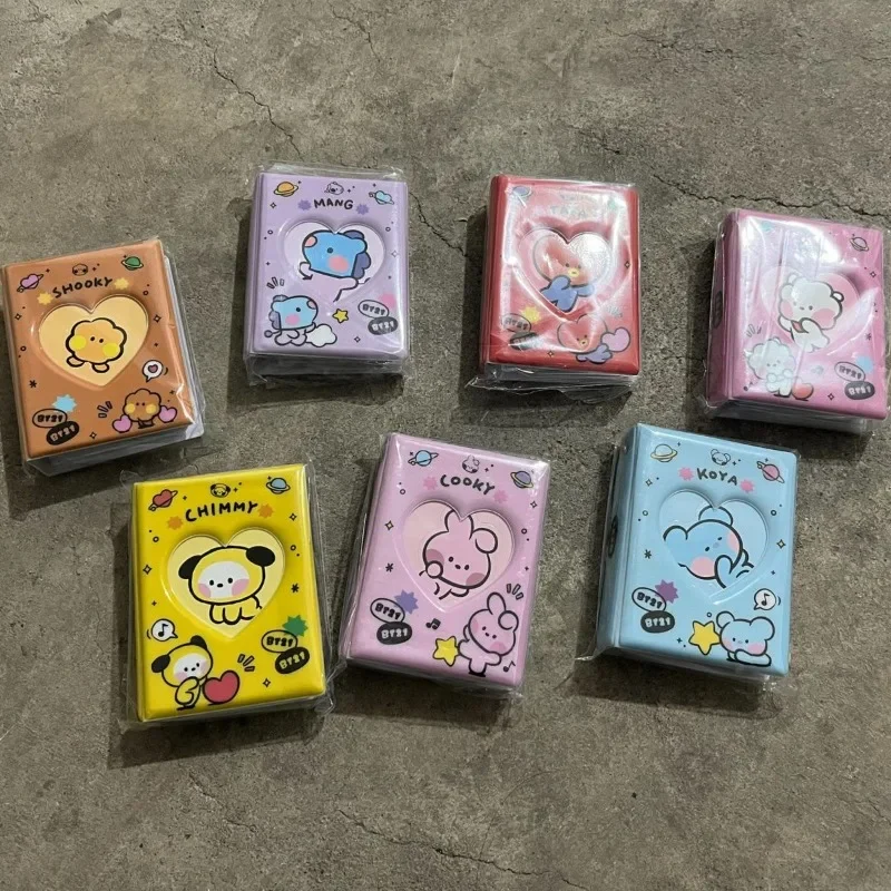 32 قطعة BT21 مينيني تاتا شيمي 3 بوصة ألبوم تخزين البطاقات الكرتون شوكي مانغ كويا ستار الطرفية صور بطاقة كتاب جمع هدية